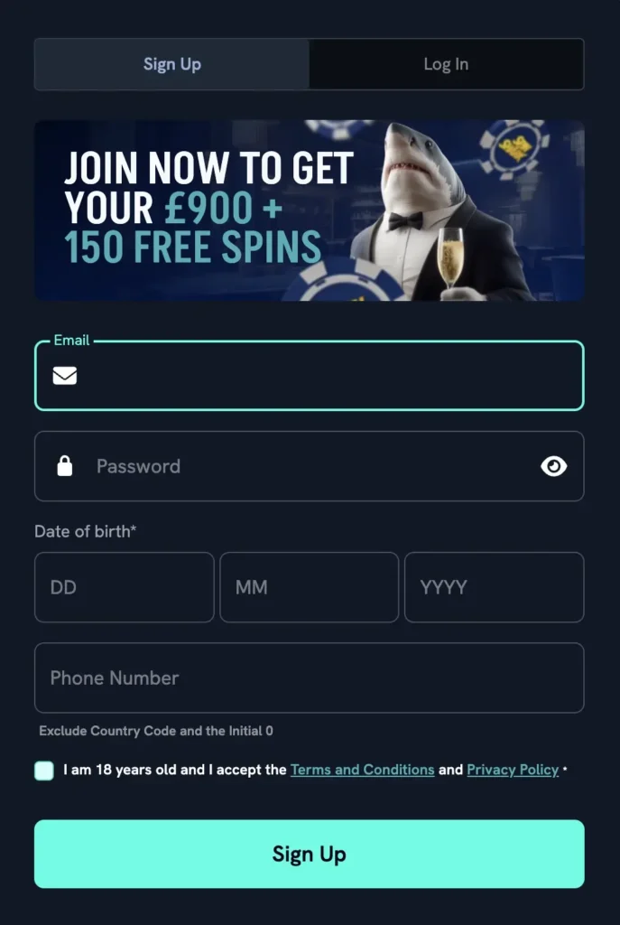 Spinshark Registration